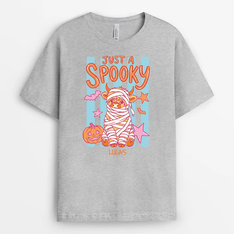 Just A Spooky - Personalisiertes Geschenk | Shirt Halloween Weiß