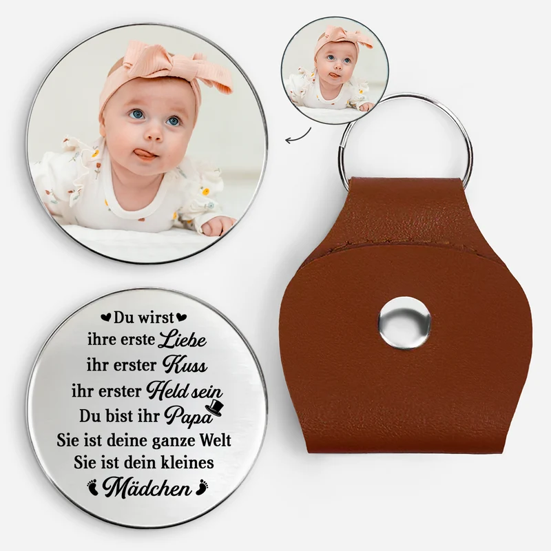 Du Bist Die Ganze Welt - Personalisiertes Geschenk | Pocket Hug Schlüsselanhänger Tochter Sohn