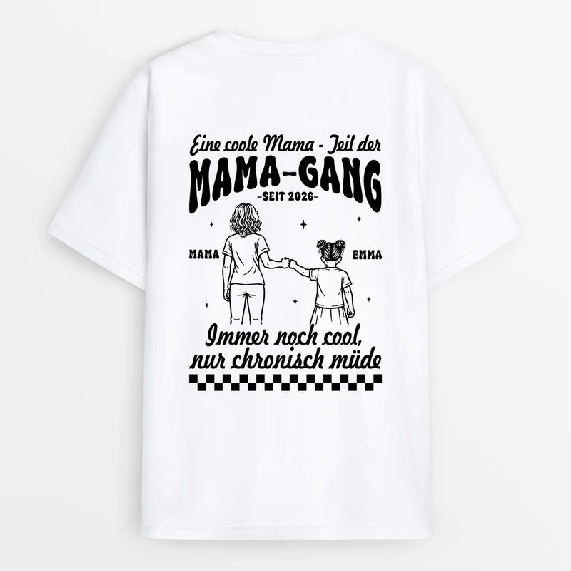 Ein Cooler Papa Teil Der Papa-Gang - Personalisierte Geschenke Lustig | T-Shirts Mit Rückenprint Herren Fußball