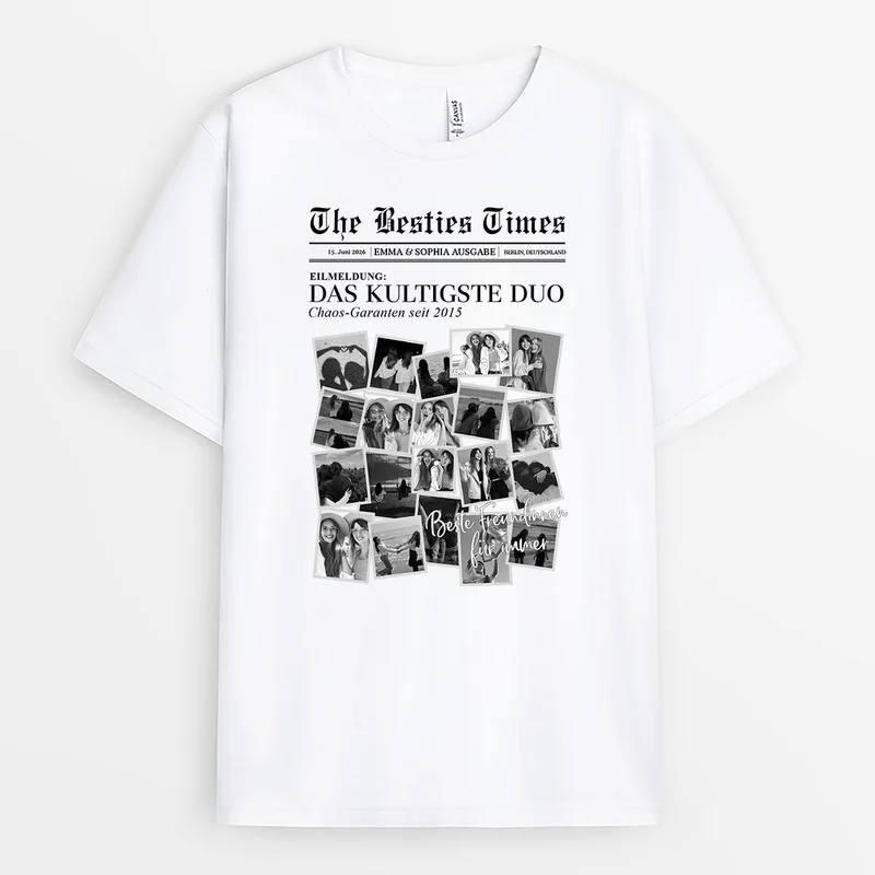 Magazin Für Beste Freundin Erstellen - Personalisierte Geschenke Foto | T Shirt Freundin