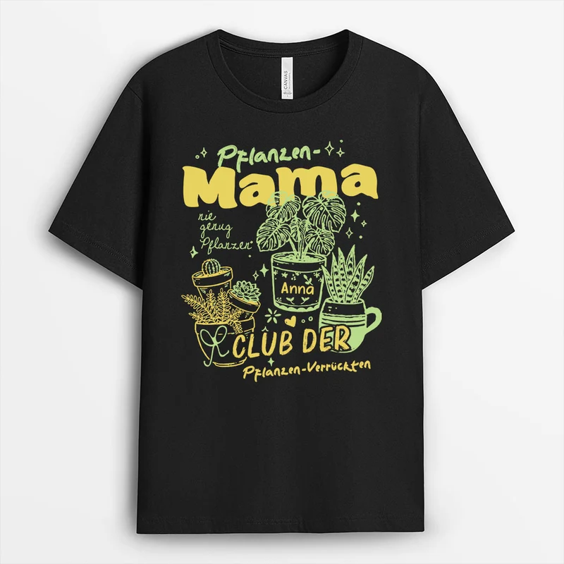 Club Der Pflanzen-Verrückten - Personalisiertes Geschenk | Garten T Shirt Schwarz