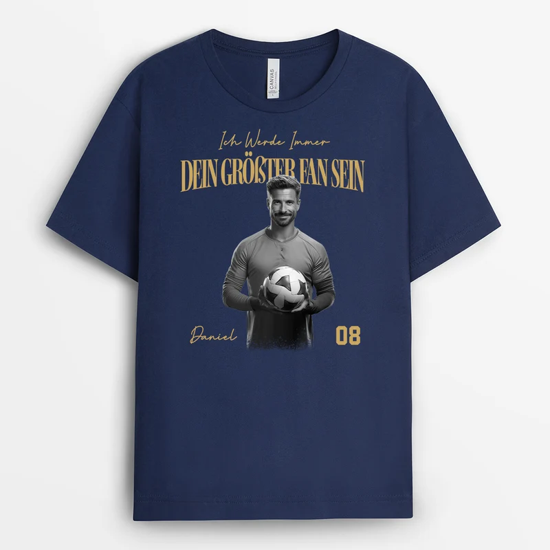 Ich Werde Immer Dein Größter Fan Sein - Personalisiertes Geschenk | T Shirt Mit Bild Männer Damen Sport