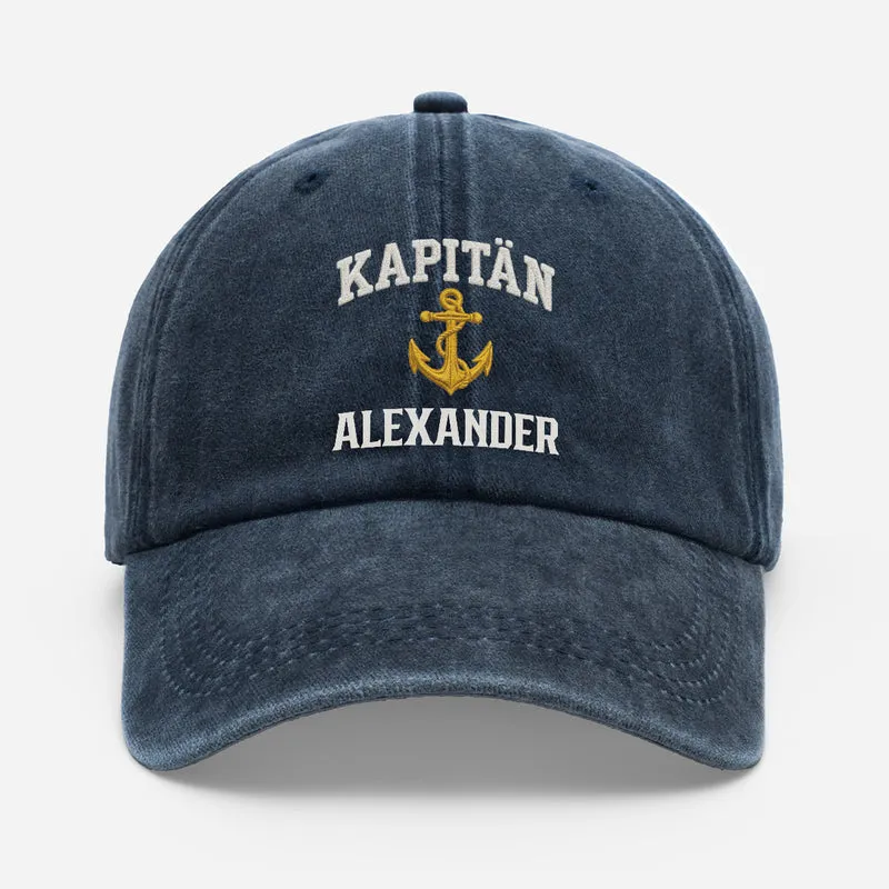 Kapitän - Personalisiertes Geschenk | Washed Cap