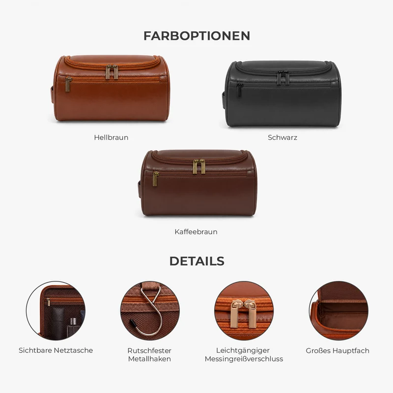 Männerkram - Personalisierte Geschenke Für Männer | Kulturtasche Leder