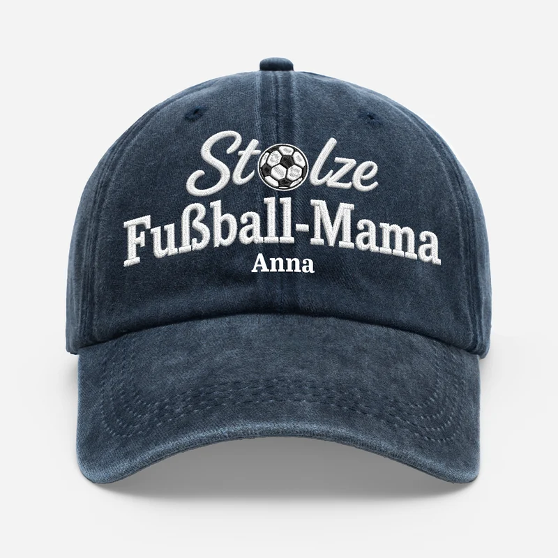 Stolzer Fußball-Papa Stolze Fußball-Mama - Personalisiertes Geschenk | Washed Cap