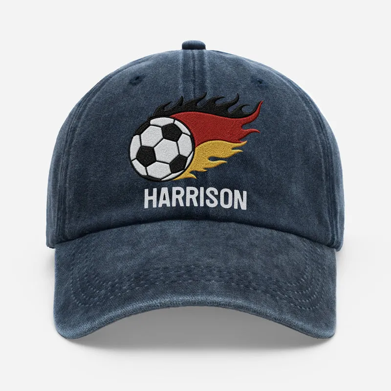 [3D-Optik] Fußball - Personalisiertes Geschenk | Washed Cap