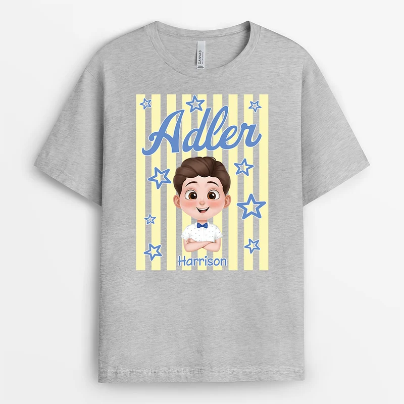Maskottchen - Personalisiertes Geschenk | T Shirts Kinder Streifen