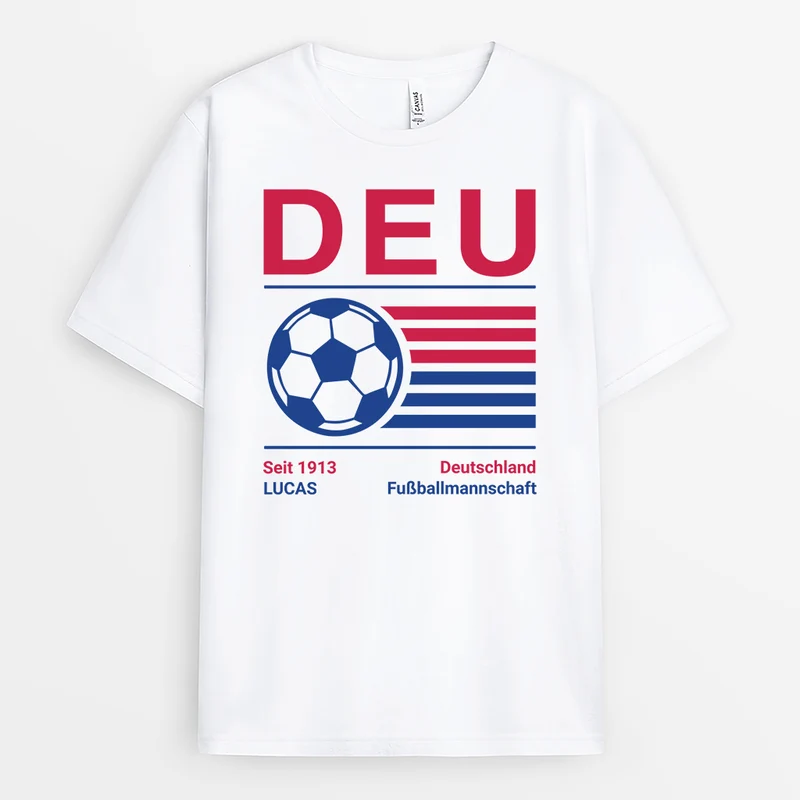 Fußball-Nationalmannschaft Seit - Personalisiertes Geschenk | Fussball Shirt