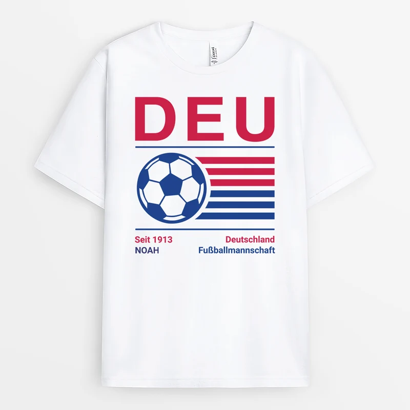 Fußball-Nationalmannschaft Seit - Personalisiertes Geschenk | Fussball Shirt
