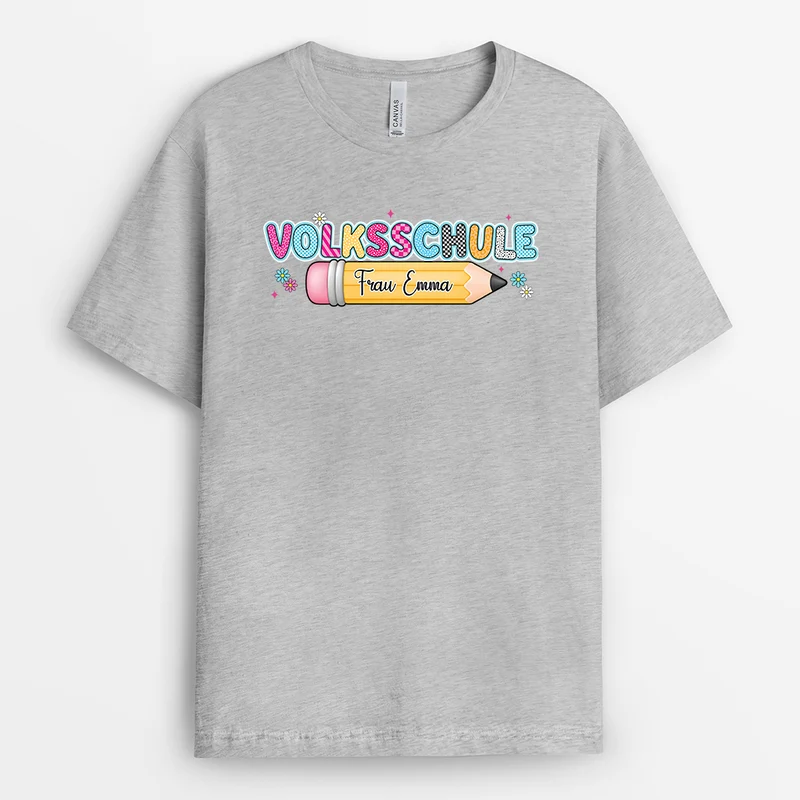 Kindergarten - Personalisiertes Geschenk Lehrer | T Shirt Weiß