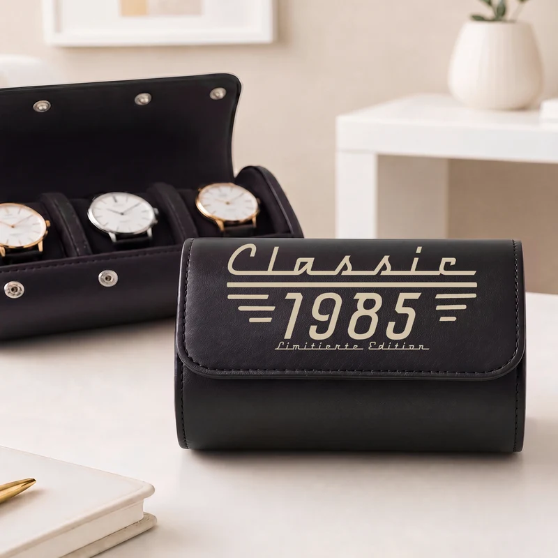Classic Limitierte Edition - Personalisiertes Geschenk | Uhrenetui Leder Papa Opa