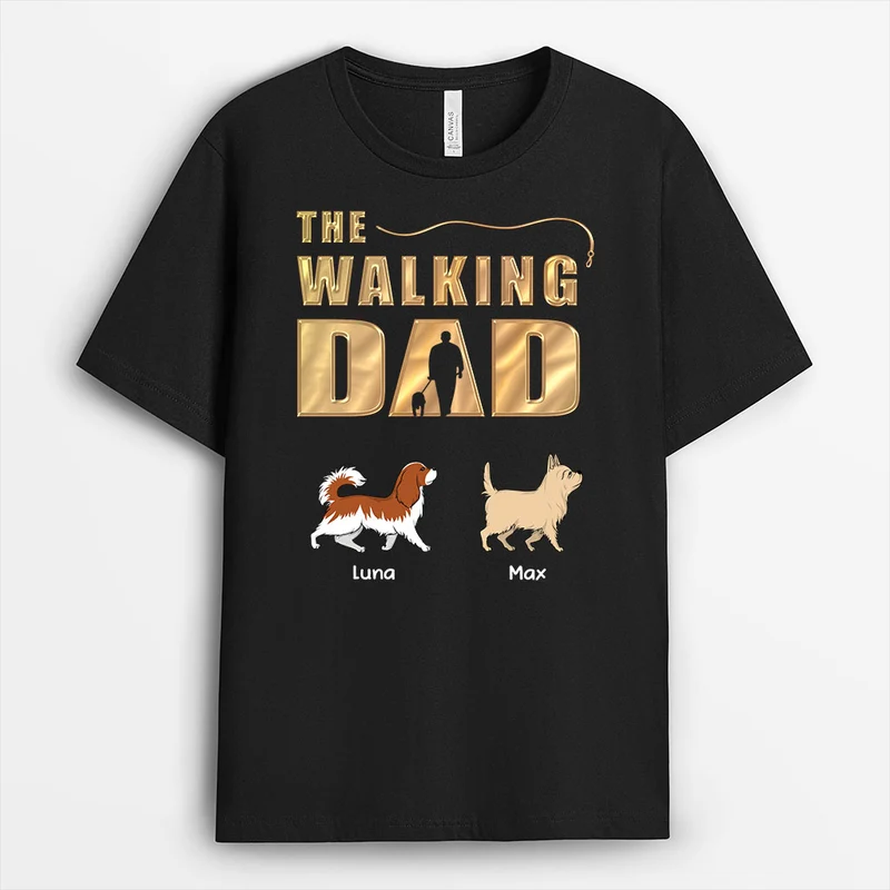The Walking Dad - Personalisiertes Hunde Geschenk | T Shirt