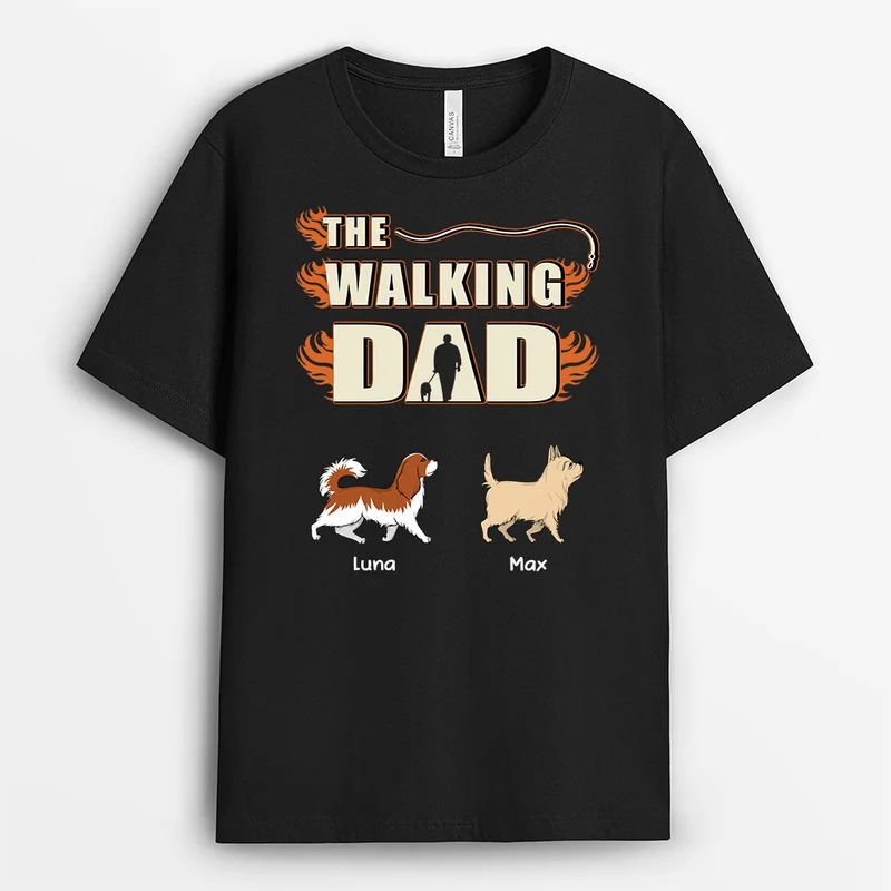 The Walking Dad - Personalisiertes Hunde Geschenk | Shirt