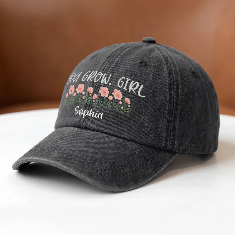 You Grow Girl - Personalisiertes Geschenk | Washed Cap Geschenke Frau Garten