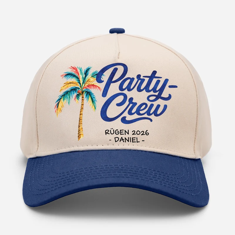 Party-Crew Geburtstagskind - Personalisiertes Geschenk | Baseball Cap Sommer Urlaub
