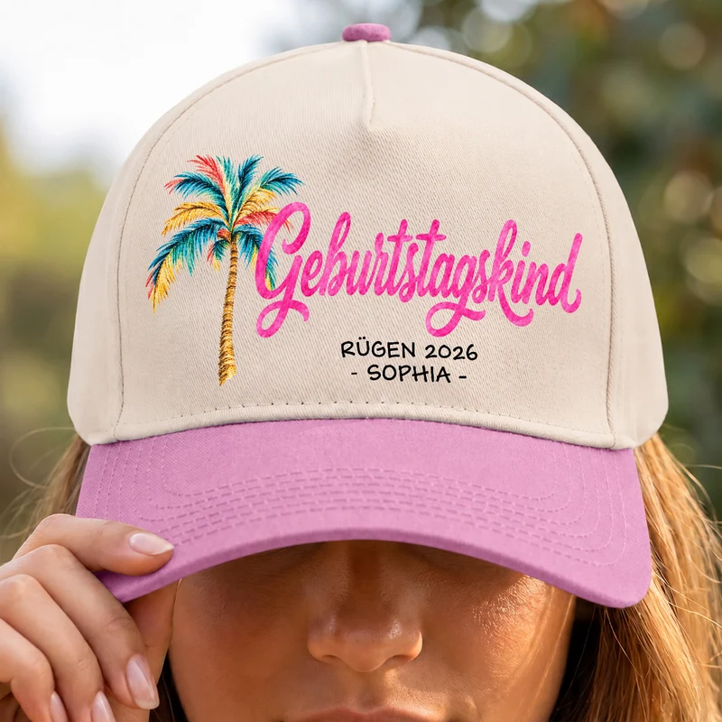 Party-Crew Geburtstagskind - Personalisiertes Geschenk | Baseball Cap Sommer Urlaub