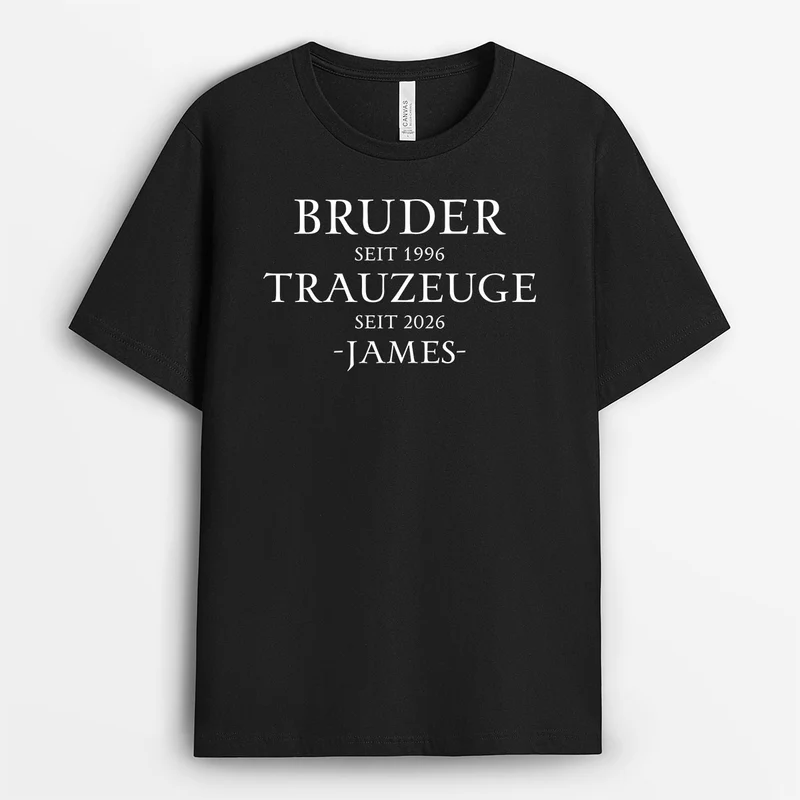 Bruder Schwester Trauzeuge Brautjungfer - Personalisiertes Geschenk | T Shirts