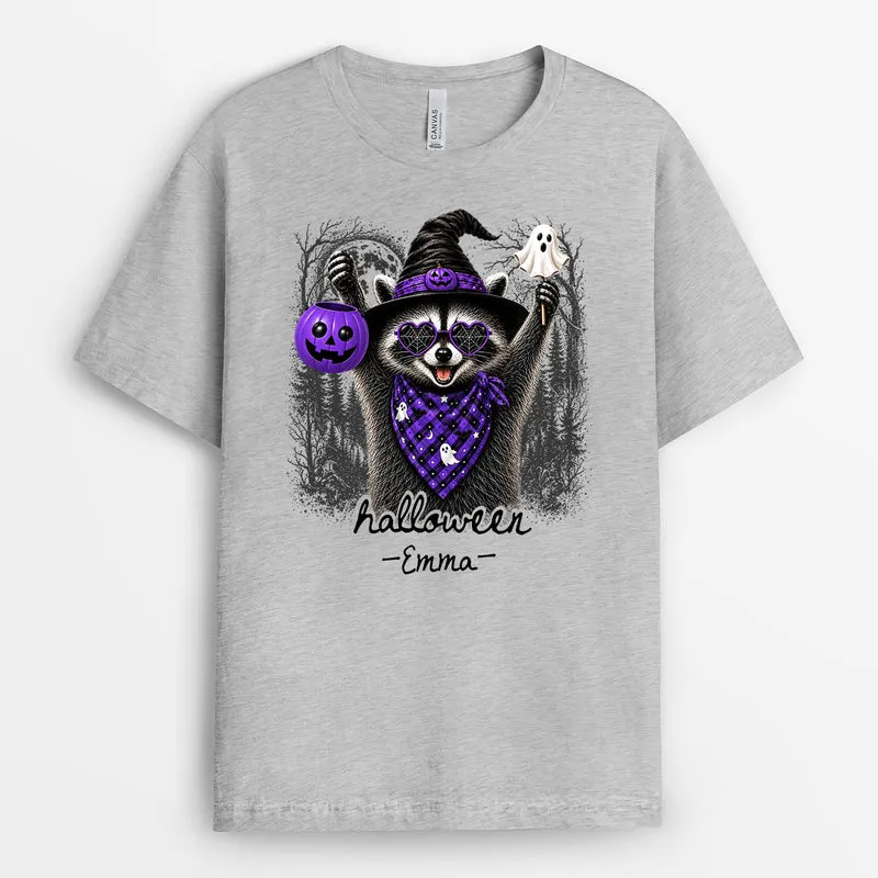 Halloween Shirt + Name - Personalisiertes Geschenk | T Shirt Männer Damen Weiß