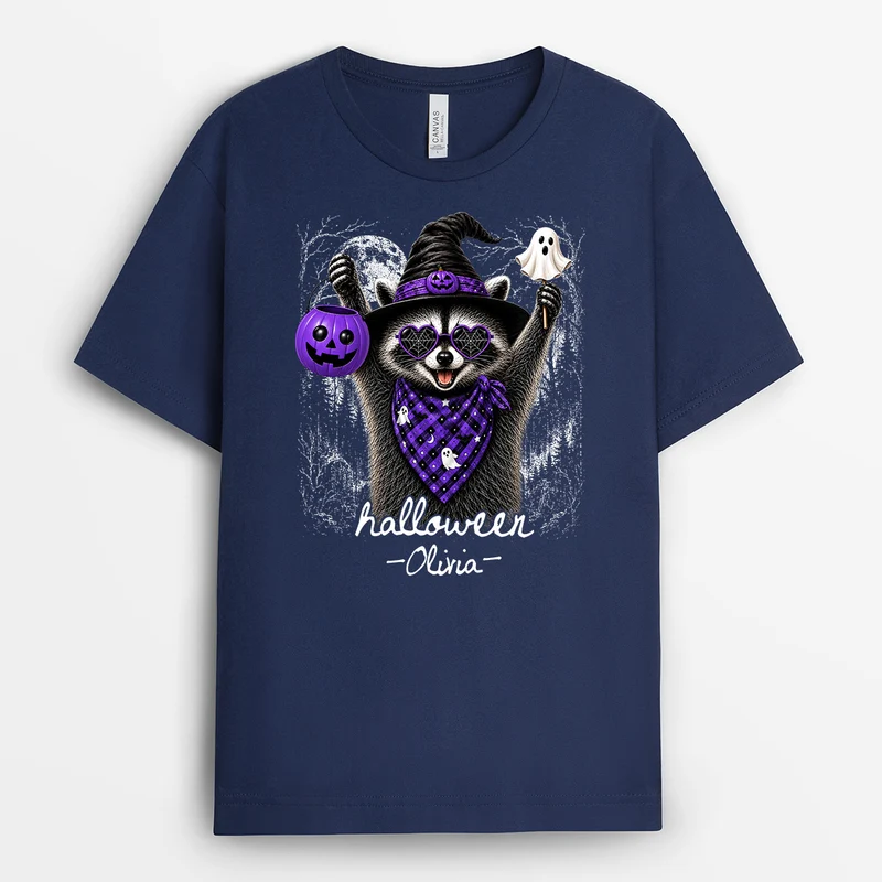 Halloween Shirt + Name - Personalisiertes Geschenk | T Shirt Männer Damen Schwarz