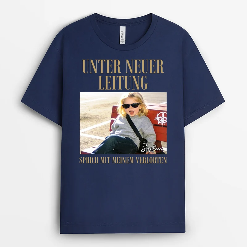 Unter Neuer Leitung Sprich Mit Meiner Verlobten - Personalisiertes Geschenk | Lustige T Shirts Männer Frauen Schwarz