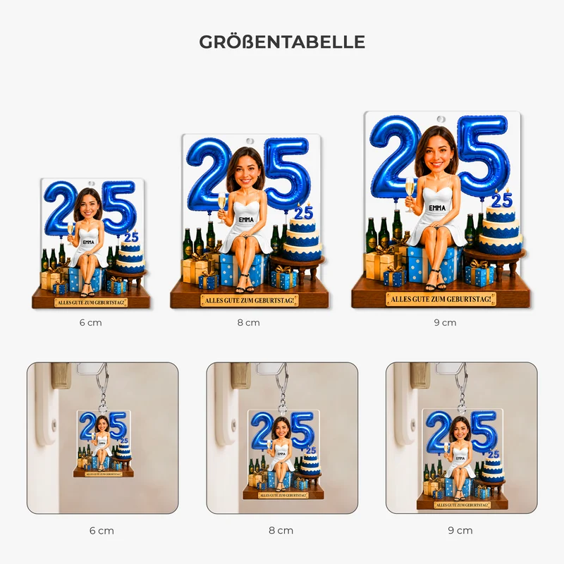 Frech Mann Geburtstag Bier - Personalisierte Geschenke Foto | Acryl Schlüsselanhänger