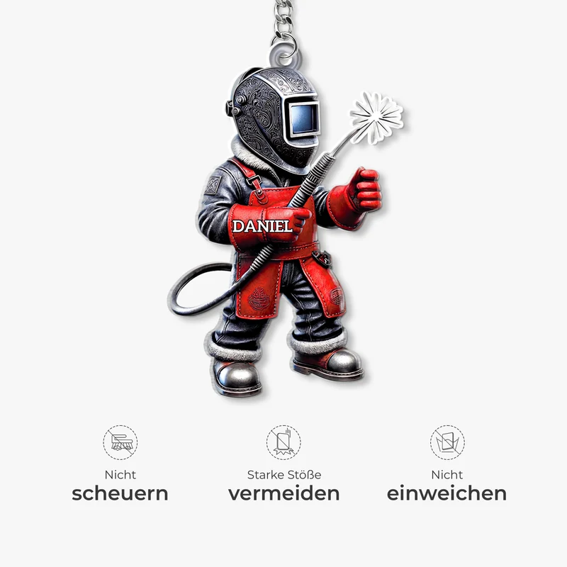 [3D-Optik] Schweißer/in - Personalisiertes Geschenk | Acryl Schlüsselanhänger