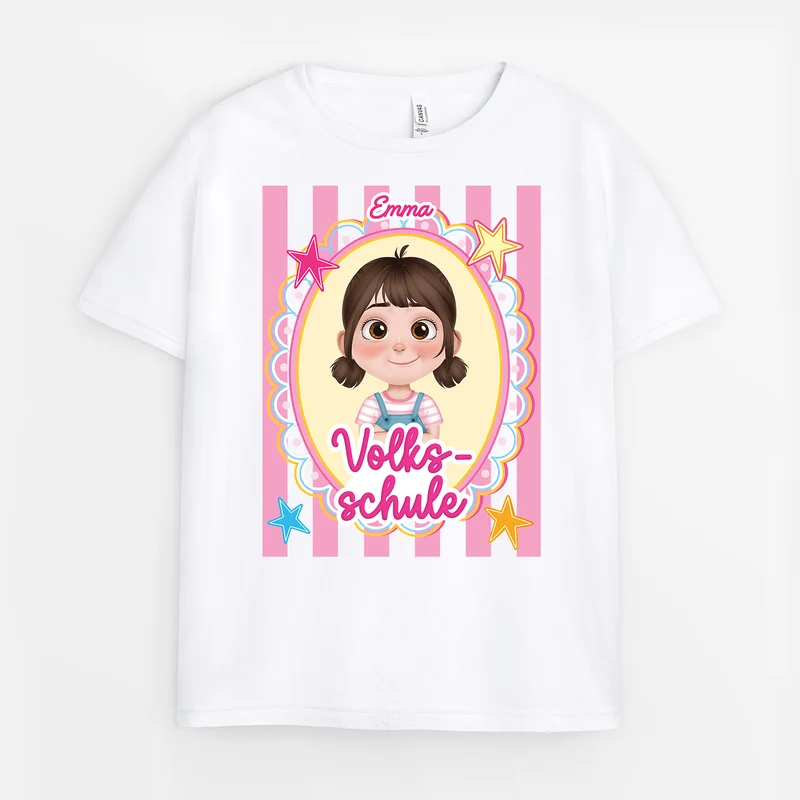 Kindergarten - Personalisierte Geschenke Kinder | T-Shirts Cartoon Pink