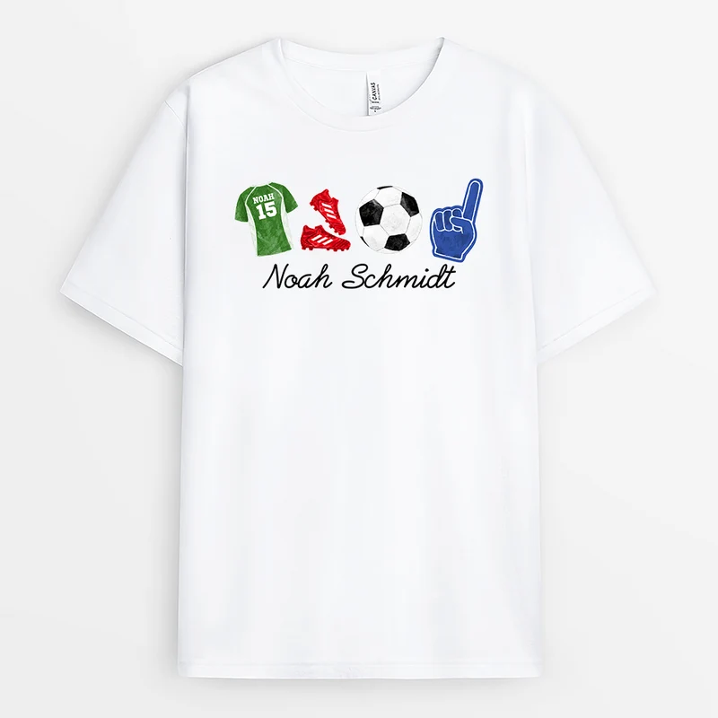 Fußball Symbols - Personalisiertes Geschenk | Fussball Shirt Männer Frauen