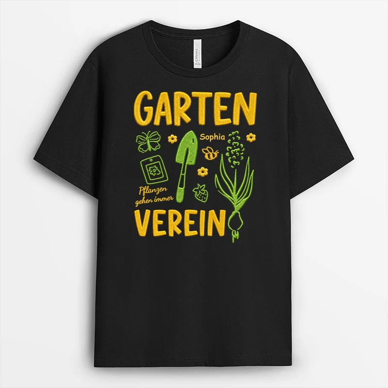 [3D-Optik] Garten-Verein - Personalisiertes Geschenk | T Shirts Damen Männer