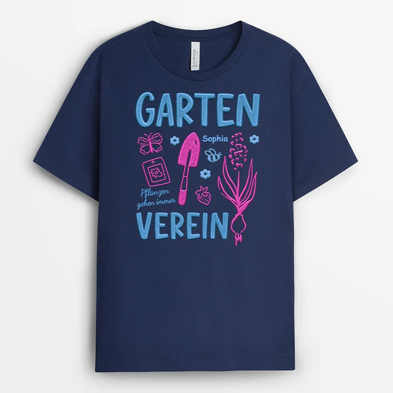 [3D-Optik] Garten-Verein - Personalisiertes Geschenk | T Shirts Damen Männer