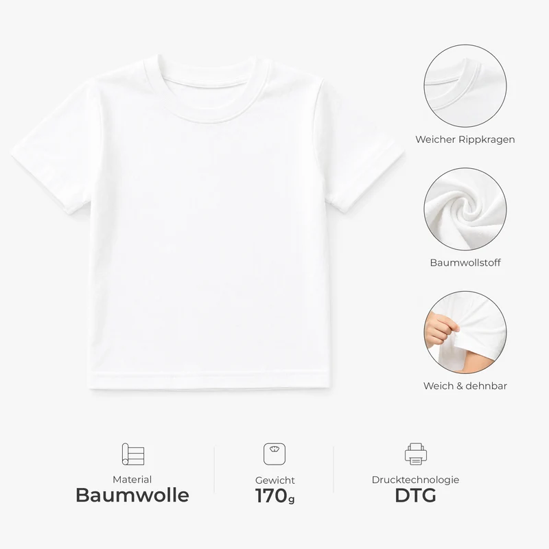 Schulkind T Shirt - Personalisiertes Geschenk | Kinder T Shirt Bedrucken Beidseitig