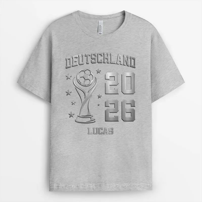 [3D-Optik] WM Trophäe - Personalisiertes Geschenk | Fussball Shirt