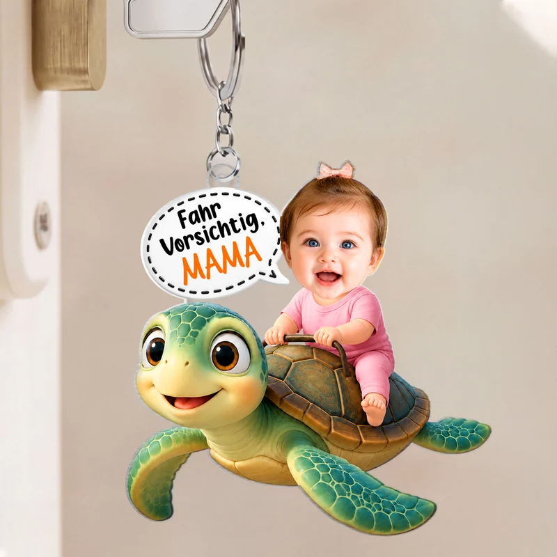 [3D-Optik] Fahr Vorsichtig - Personalisierte Geschenke Kinder | Acryl Schlüsselanhänger Foto