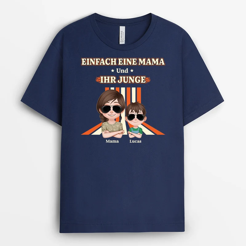 Einfach Ein Papa Mit Seiner Tochter - Personalisiertes Geschenk | Mama Papa Shirt Cartoon Flamme