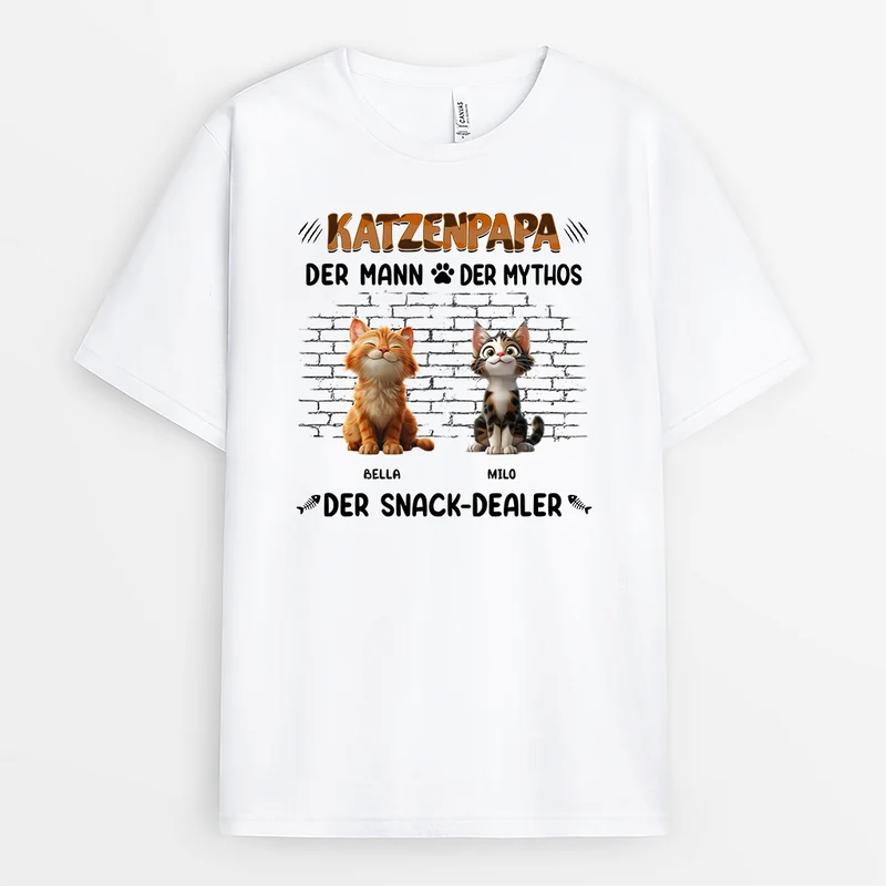 Der Mann Der Mythos Der Snack-Dealer - Personalisierte Geschenke Katze | T Shirt