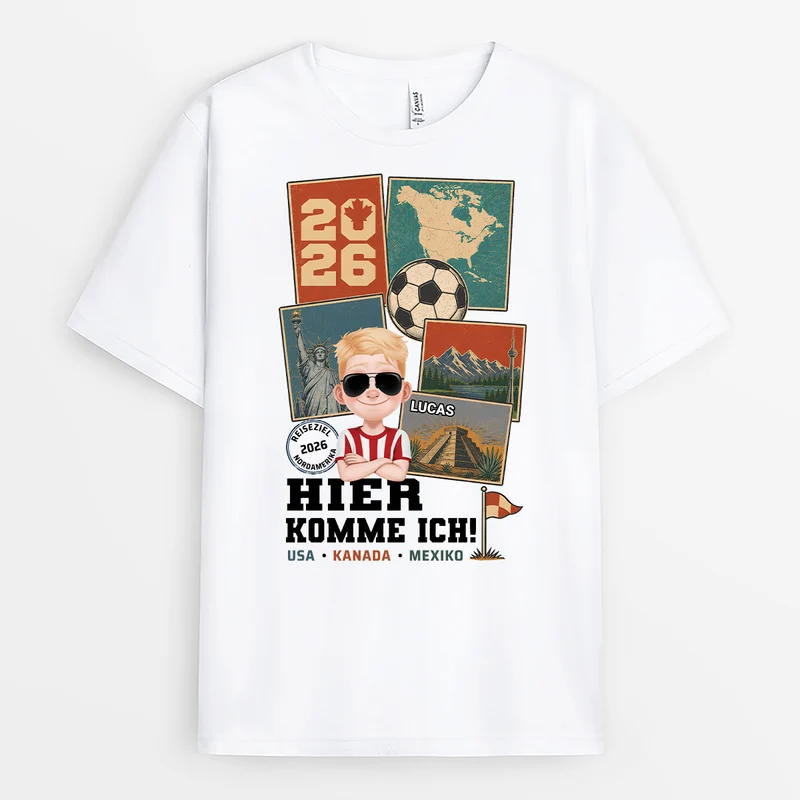 Hier Komme Ich - Personalisiertes Geschenk | Fussball Shirt Männer Damen