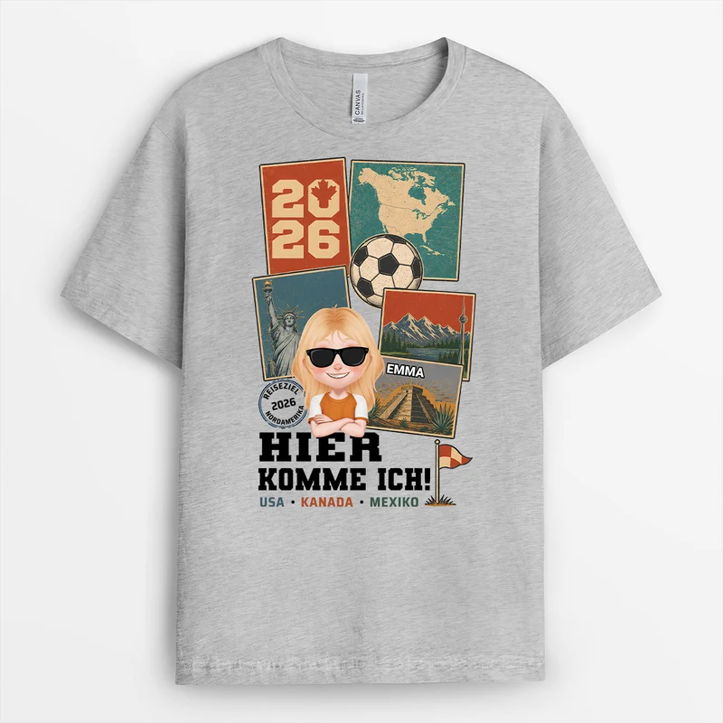 Hier Komme Ich - Personalisiertes Geschenk | Fussball Shirt Männer Damen