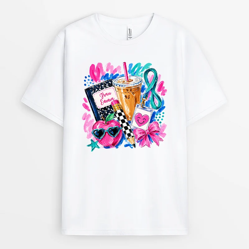 Impasto-Stil - Personalisierte Geschenke Lehrerin | T Shirt