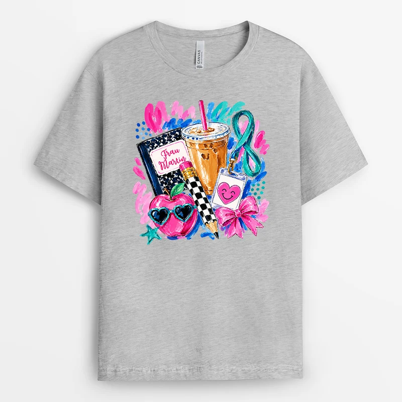 Impasto-Stil - Personalisierte Geschenke Lehrerin | T Shirt