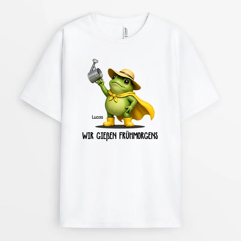 Wir Gießen Frühmorgens - Personalisiertes Geschenk Garten | T Shirt Damen Herren