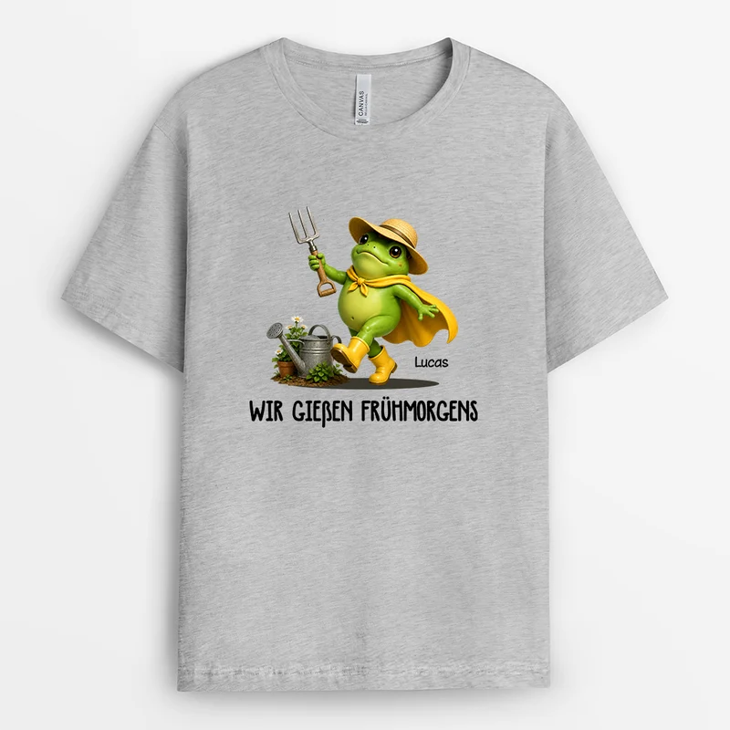 Wir Gießen Frühmorgens - Personalisiertes Geschenk Garten | T Shirt Damen Herren