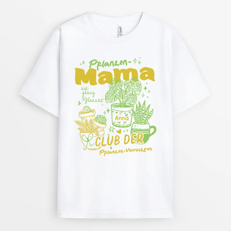 Club Der Pflanzen-Verrückten - Personalisiertes Geschenk | Garten T Shirt Weiß