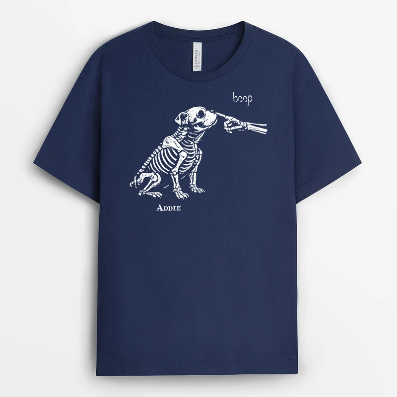 Hund Skelett - Personalisiertes Geschenk | Halloween Shirt
