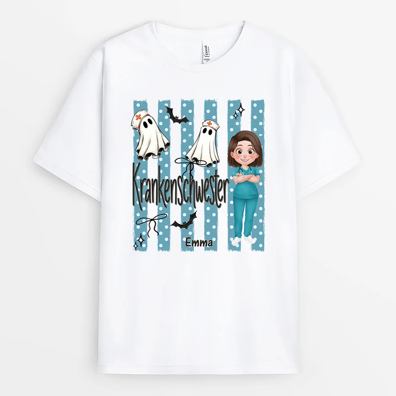 Arzt / Pflegekraft Cartoon - Personalisiertes Geschenk | Halloween Shirt