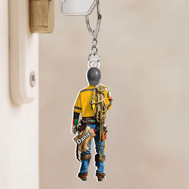 Stromleitung Techniker - Personalisiertes Geschenk | Acryl Schlüsselanhänger