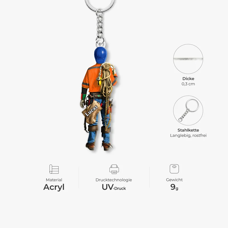 Stromleitung Techniker - Personalisiertes Geschenk | Acryl Schlüsselanhänger