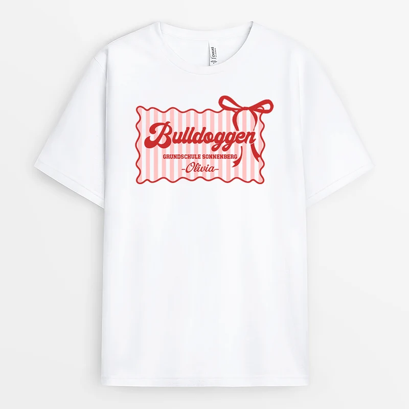 Maskottchen - Personalisiertes Geschenk | Schulkind T-Shirt Streifen