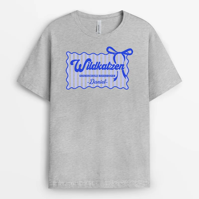 Maskottchen - Personalisiertes Geschenk | Schulkind T-Shirt Streifen