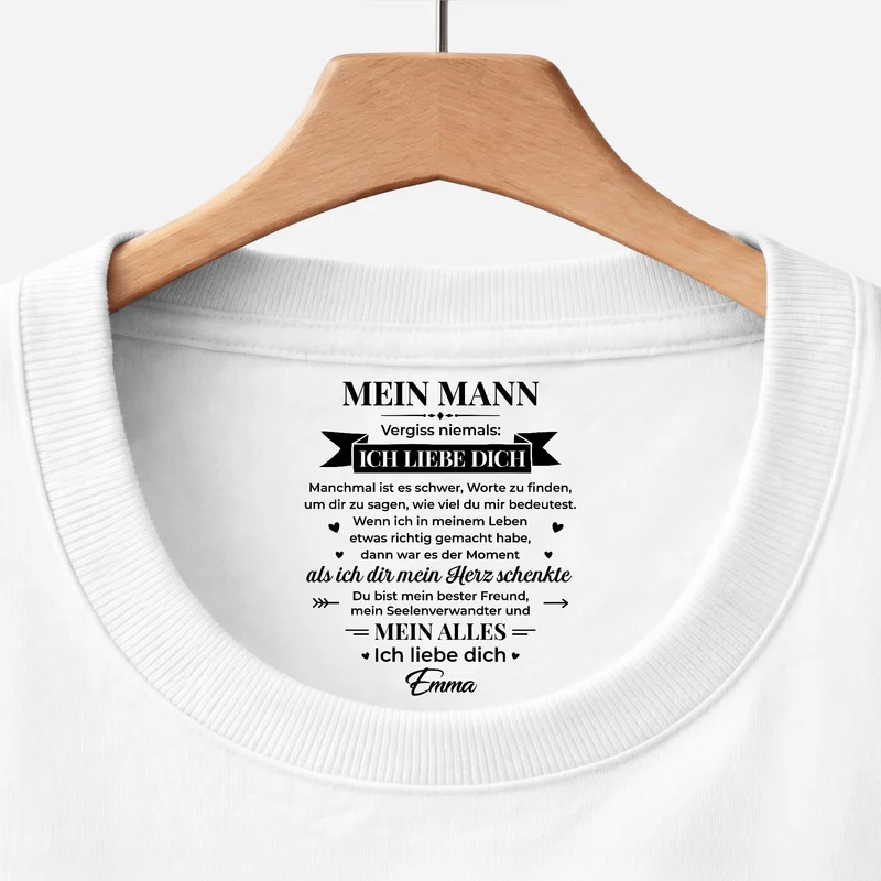 Du Bist Meine Beste Freundin Meine Seelenverwandte Und Mein Alles - Personalisierte Geschenke Paar | Weißes T Shirt Nackenlabel Drucken