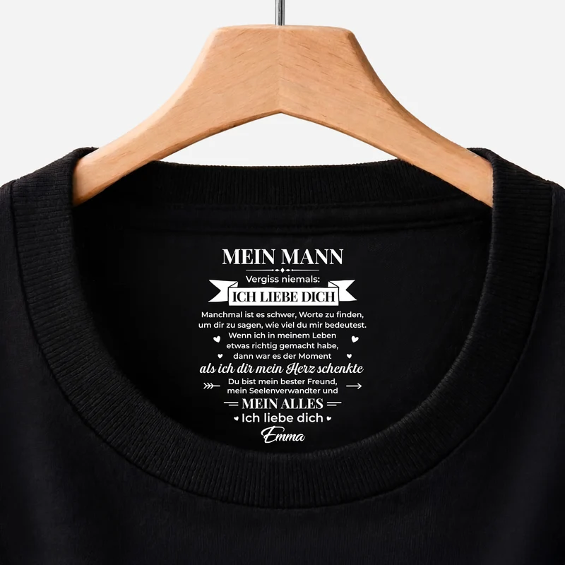 Du Bist Meine Beste Freundin Meine Seelenverwandte Und Mein Alles - Personalisierte Geschenke Paar | Schwarzes T Shirt Nackenlabel Drucken